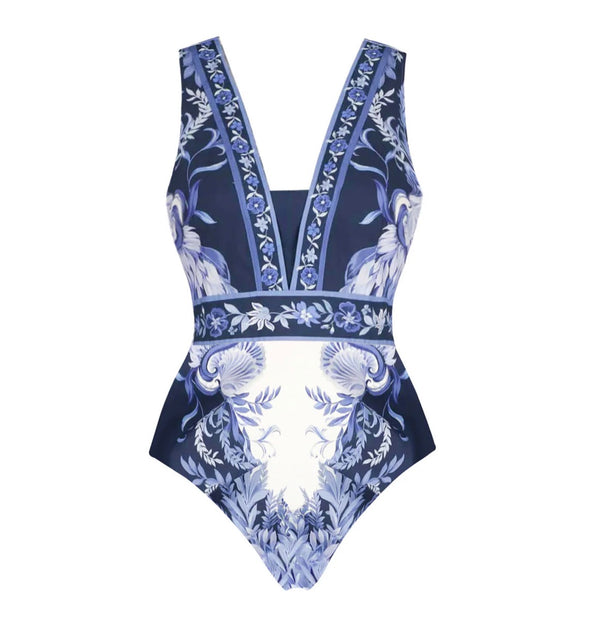 Blue Skirt Swimsuit