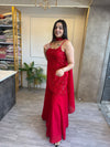 Red Strap Plazzo Set
