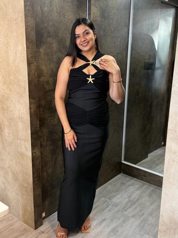 Criss-Cross Ruched Dress