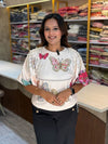 Butterfly pearl top