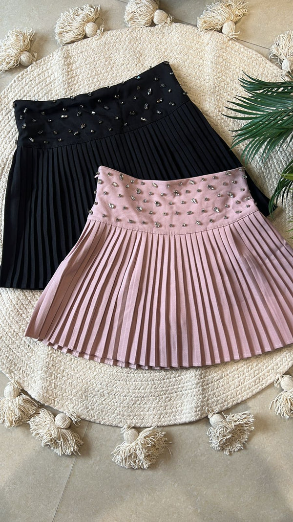 Studed tennis skirt