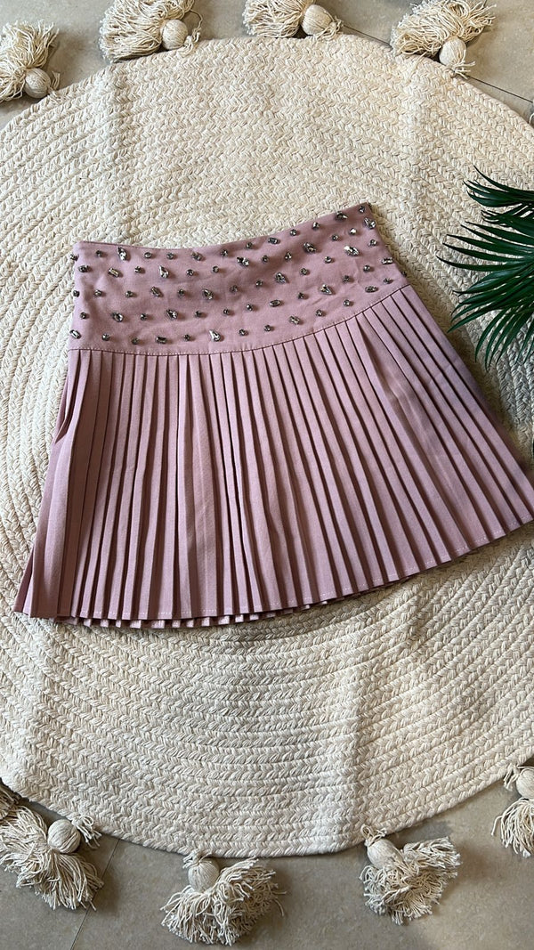 Studed tennis skirt