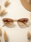 Cateye Studed Sunglasses