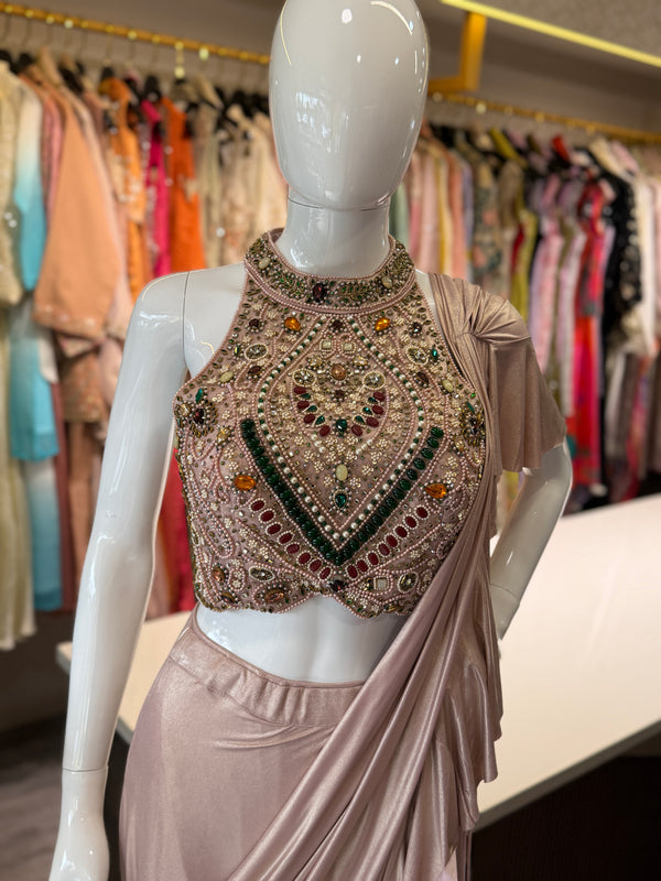 Gemstone Drape Saree