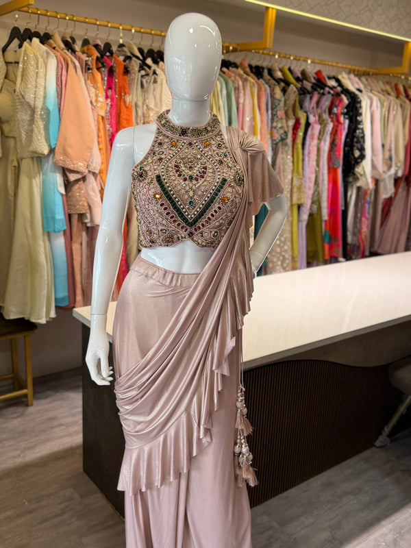 Gemstone Drape Saree