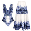 Blue Skirt Swimsuit