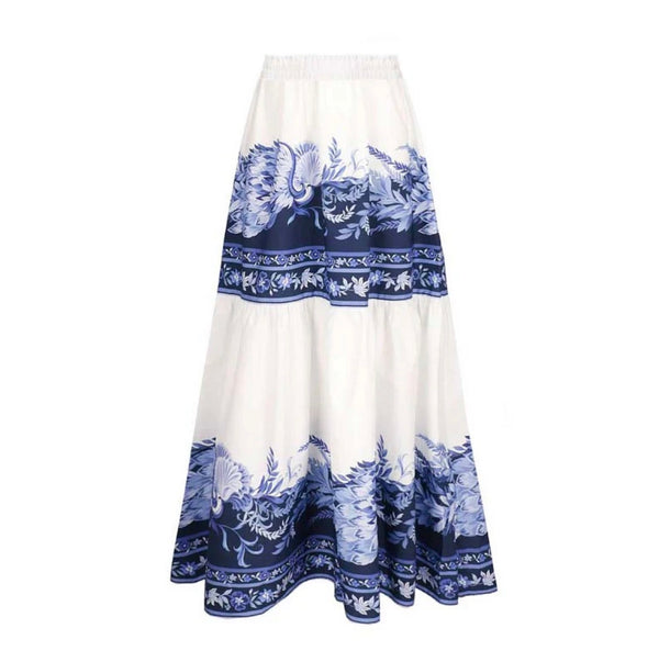 Blue Skirt Swimsuit