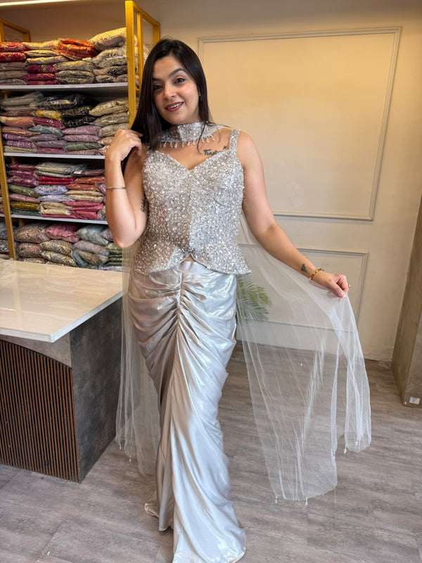 Bustier Drape Saree
