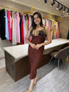 Floral Maroon Dress