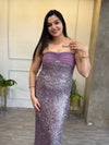 Cape Sequin Dress