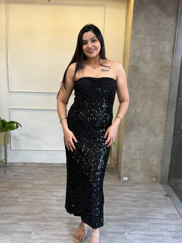 Cape Sequin Dress