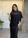 Cape Sequin Dress