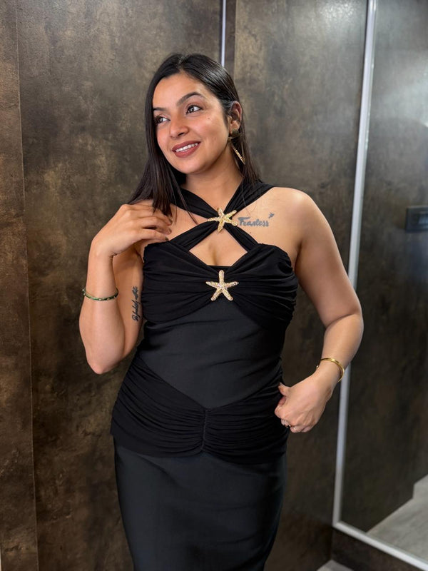 Criss-Cross Ruched Dress