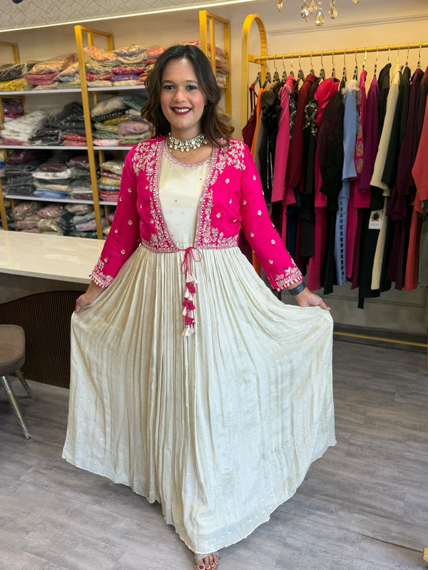 Embroided Jackey Gown